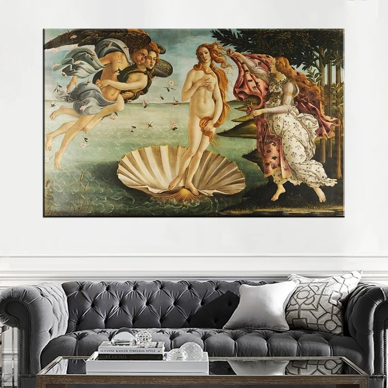 The Birth of Venus by Botticelli картины на холсте репродукции стене художественные плакаты и