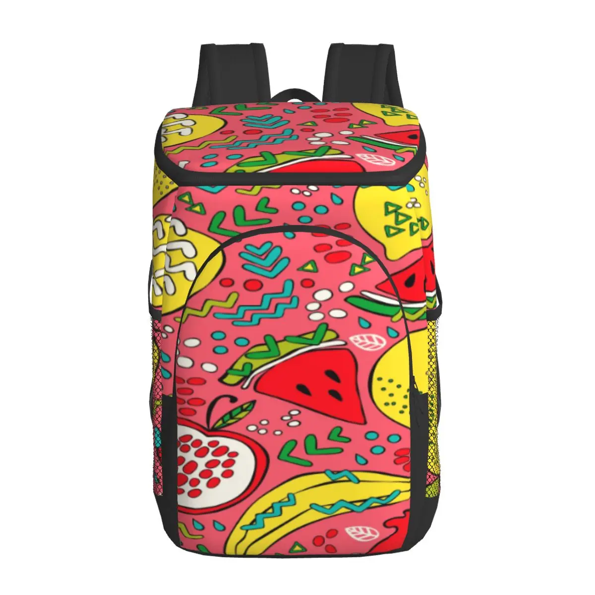 protable insulated thermal cooler waterproof lunch bag bright summer fruits picnic camping backpack double shoulder wine bag free global shipping