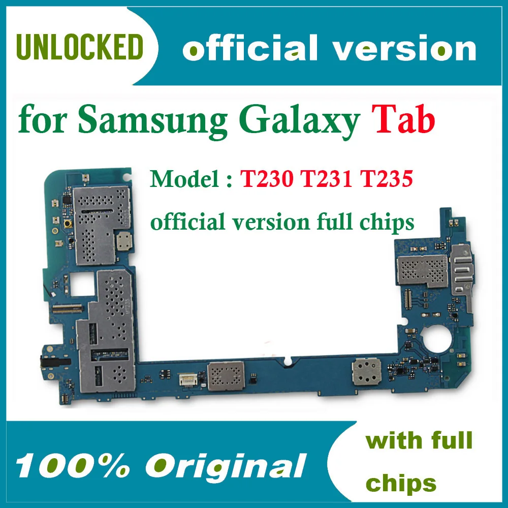 100% полнофункциональная разблокированная материнская плата для Samsung Galaxy Tab 4 T230 T231