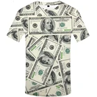 Мужская футболка с изображением доллара, Готическая 3d футболка, Забавные футболки, футболка в стиле хип-хоп, крутая Мужская одежда, новинка 2018, летний топ