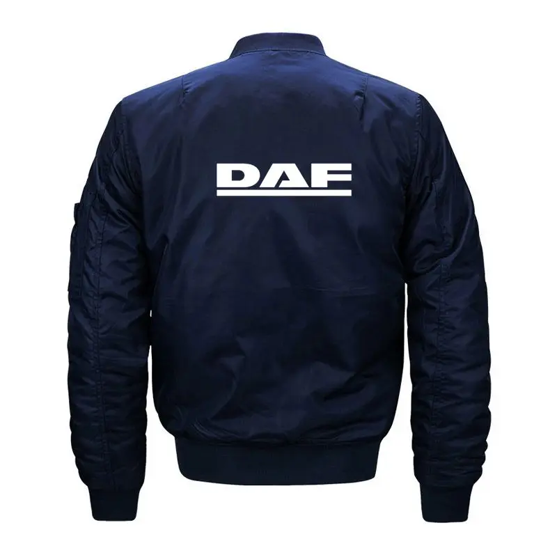 DAF куртки мужские флисовые 6XL 7XL 8XL зимняя куртка с круглым вырезом пилот Водонепроницаемая ветровка парка размера плюс Бейсбол CTCSM - Цвет: Thin Navy