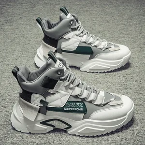 Высокие кроссовки, мужская зимняя обувь с подкладкой для мужчин, зима 2020, высокие кроссовки на платформе, зимняя теплая обувь