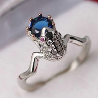 fashion and creative two color animal ring frog zircon ring female gift accessories