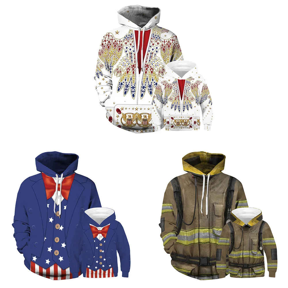 Family Matching Christmas Sweater New Winter Mother and Daughter Clothes Hoodies Father Son Pullover | Мать и ребенок