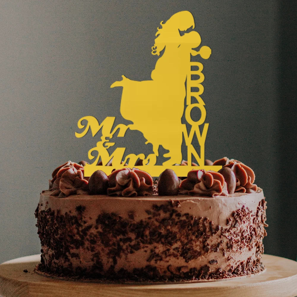 

Индивидуальный персонализированный Топпер для торта на заказ, украшение для торта на годовщину мистер и миссис, индивидуальное наименован...