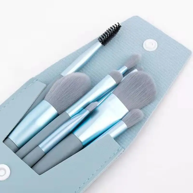 2021 искусственная кожа сумка для кистей макияжа в упаковке 8 шт. компактные