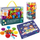 Игрушка Монтессори Радужная сенсорная, игрушка в виде животного, детская игрушка познавательная с подсчетом цветов для раннего развития, игрушки для детей