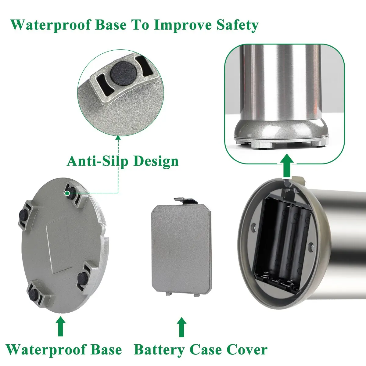 Автоматический дозатор жидкого мыла из нержавеющей стали настенный для ванной