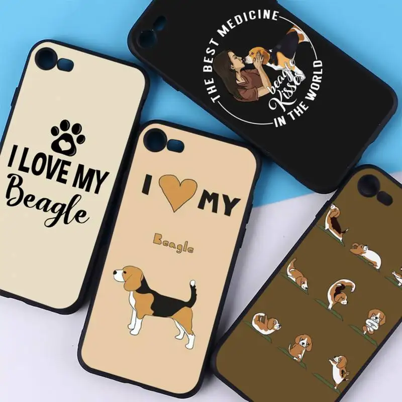 

YNDFCNB I love my Beagle Dogs Phone Case for iphone 13 11 12 pro XS MAX 8 7 6 6S Plus X 5S SE 2020 XR cover