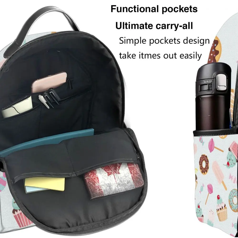 

Backpack Women Fashion Shoulder Bag Cute Dessert School Bag For Teenage Girl Boy Children Backpacks Travel Bag