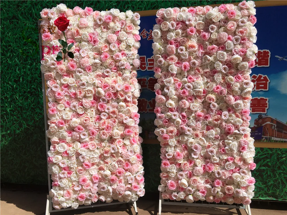 

SPR Wholesale 40*60 Cm/pc Wedding Event Backdrop Decor 3D Fake Flowers Panel Artificial Flower Wall
