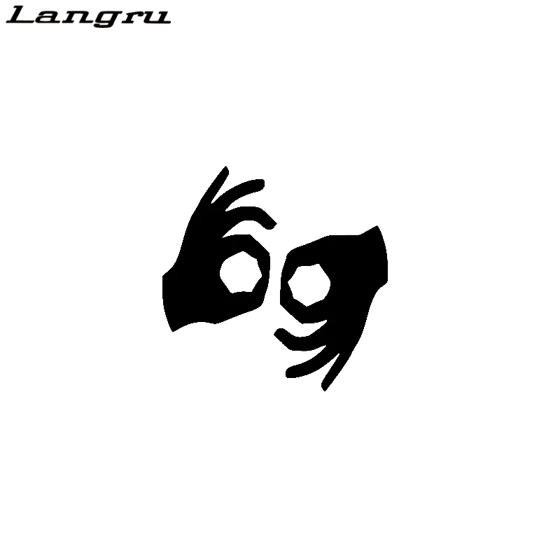 

Langru Wide Ok Gesture Decals Interpreter Sign Language Car Stickers Art Vinyl Car Decor Car Accessories Jdm