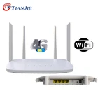 Wi-Fi-роутер TIANJIE 4G, CPE, LTE, поддержка Sim-карты, 300 Мбитс, мини-модем беспроводной широкополосный Wi-Fi-шлюз 3G