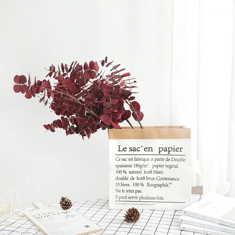 

DiYHot-selling Simulation Multi-color Romantic Eucalyptus Leaves 85cm, Home Living Room Table Setting, Wedding Scene Decoration