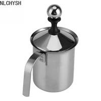 400800ml manual milk frother stainless steel coffee milk frother milk creamer for cofffee milk jugs egg beater kitchen tool