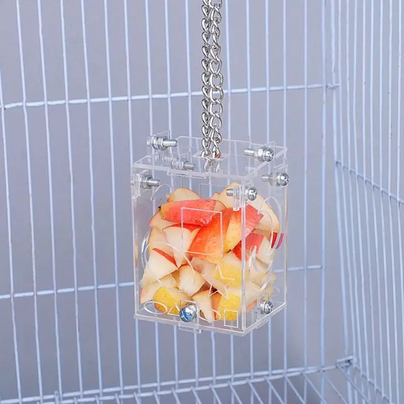 Попугай креативная игрушка для кормления кормушка птиц развивающая клетка