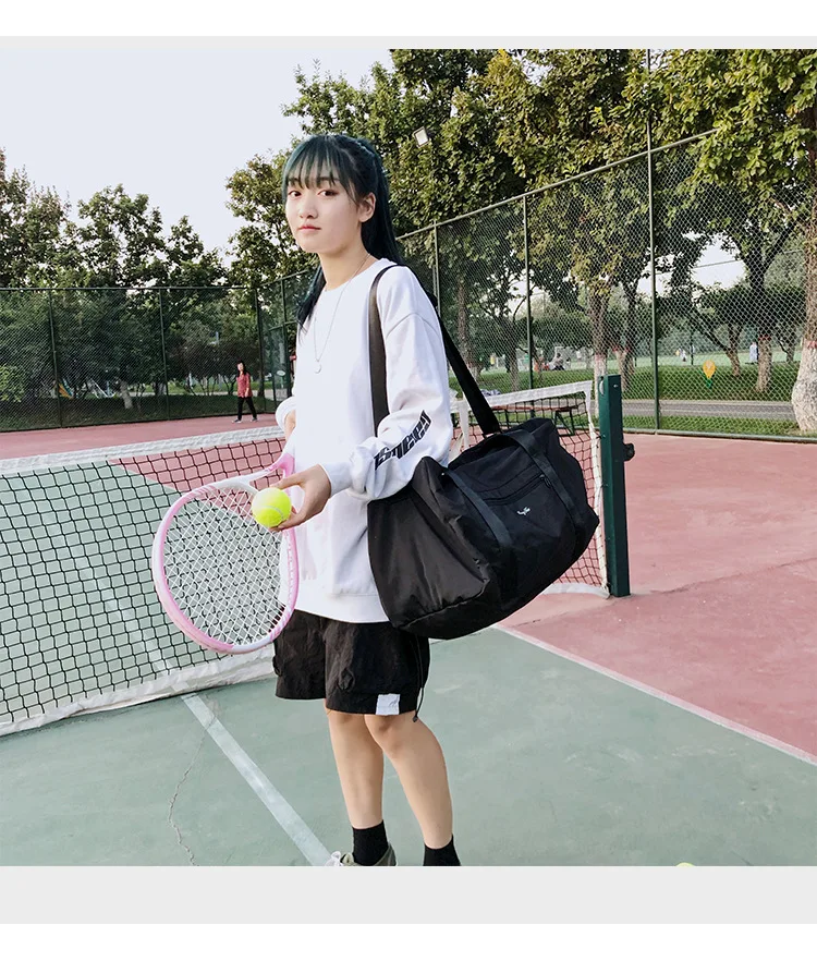 Women Training Handbags Female Short-Distance Duffel Package Large Capacity Folding Storage Fitness Waterproof Bag Waterproof