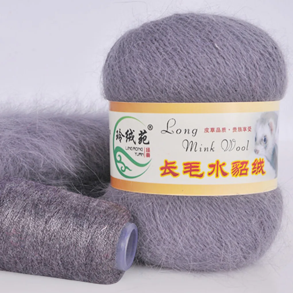 Удлиненном плюше Норка кашемир пряжа нескатывающаяся верхняя одежда