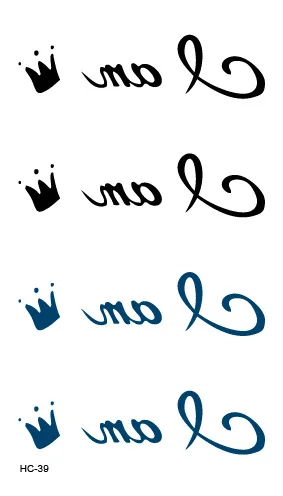 

Waterproof Temporary Tattoo Stickers Wrist Crown Letters Tattoo Small Size Tatto Flash Tatoo Fake Tattoos for Man Girl Women