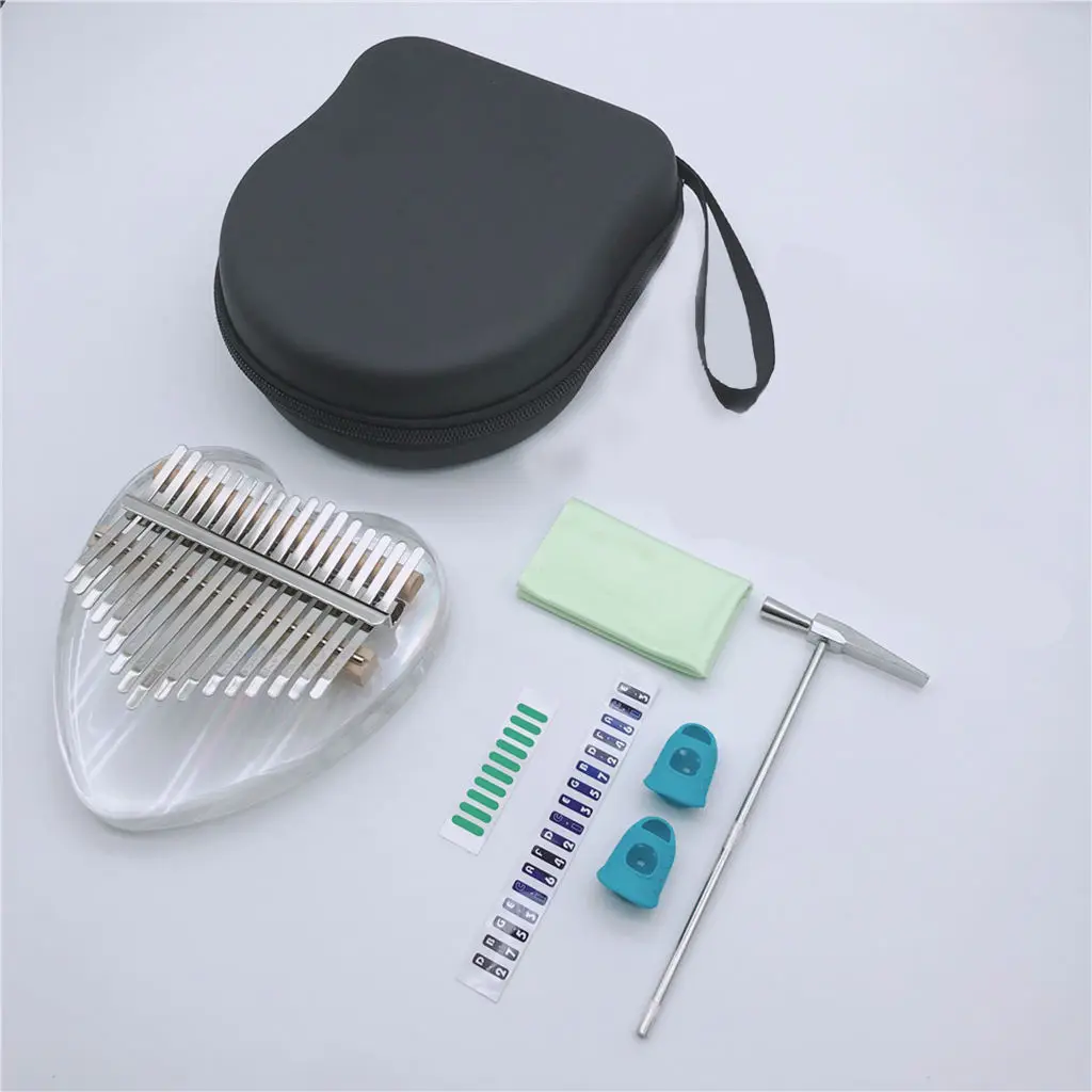 

Portable Small Kalimba 17 Key Finger Piano Mbira /w Tune Hammer Lovers] Gift