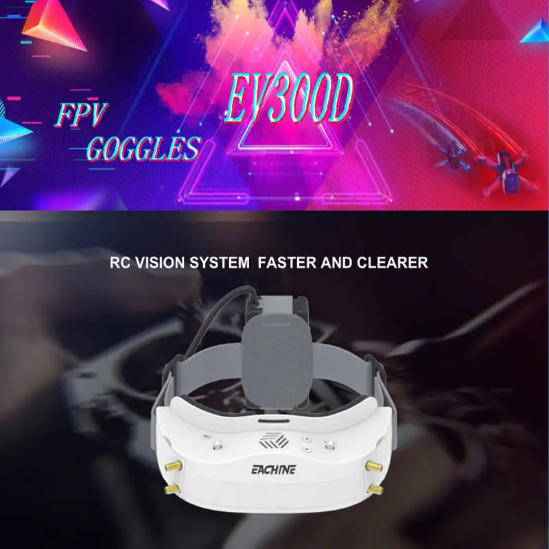 Eachine EV300D FPV очки 1280*960 5 8G 72CH двойное реальное разнообразие совместимые со