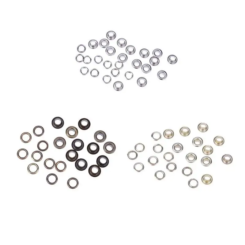 

100sets Eyelet with Washer Leather Craft Repair Grommet 4mm 5mm 6mm 8mm