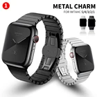 Ремешок из нержавеющей стали для Apple Watch band 44 мм 40 мм, металлический браслет с застежкой-бабочкой для iWatch band 42 мм38 мм, Apple watch 5 4 3 21