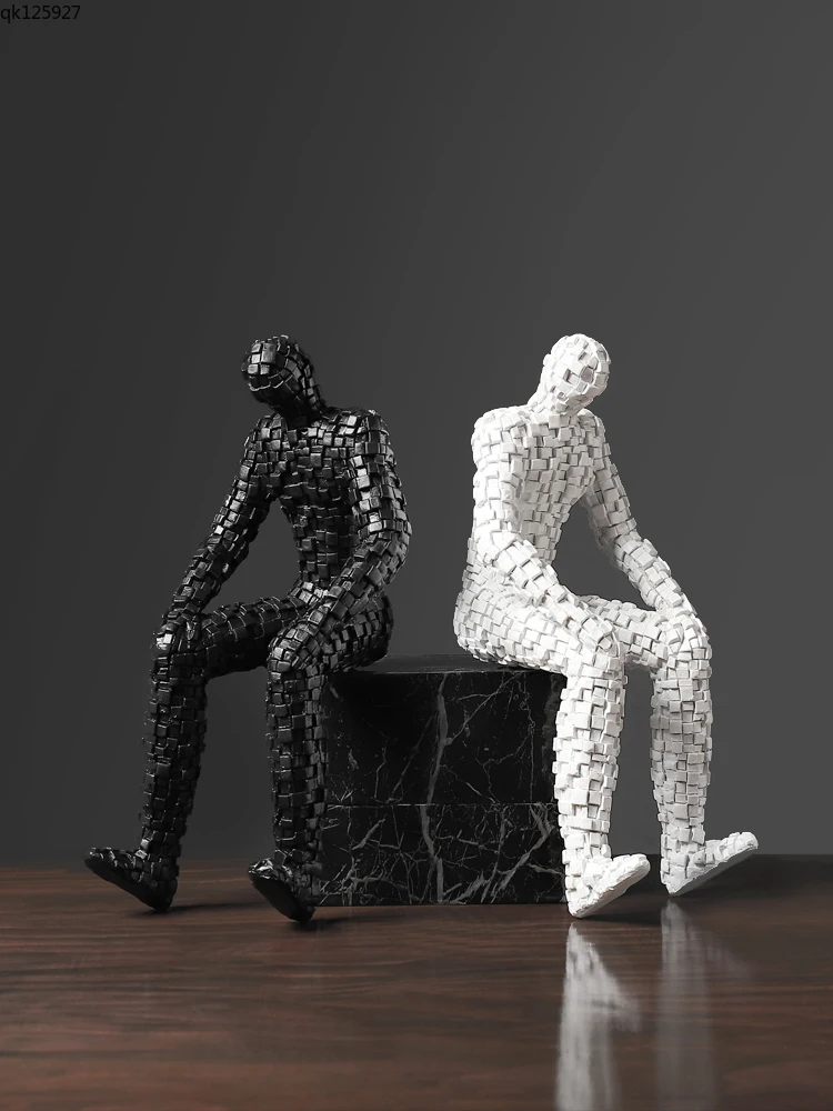 

Современная Абстрактная живопись мозаичные фигуры Art мебели ремесла твердой Цвет смолы площадь люди гостиной настенные украшения свадебны...