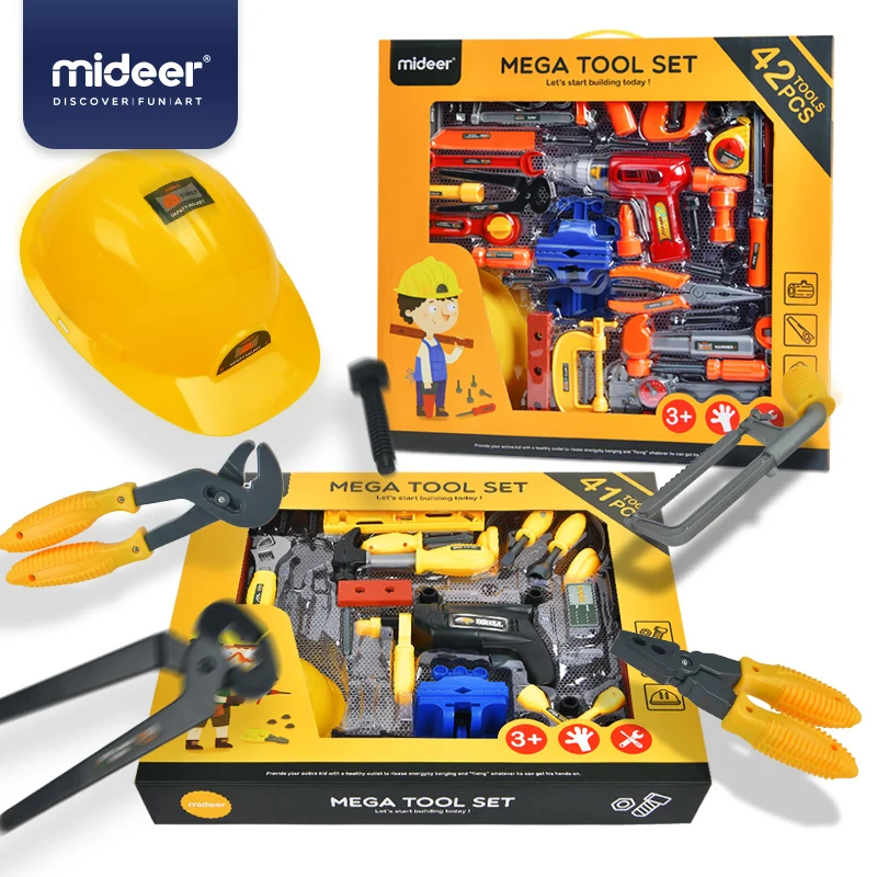 Детский набор инструментов MiDeer для ремонта игрушек 3 года + пластиковые игрушки