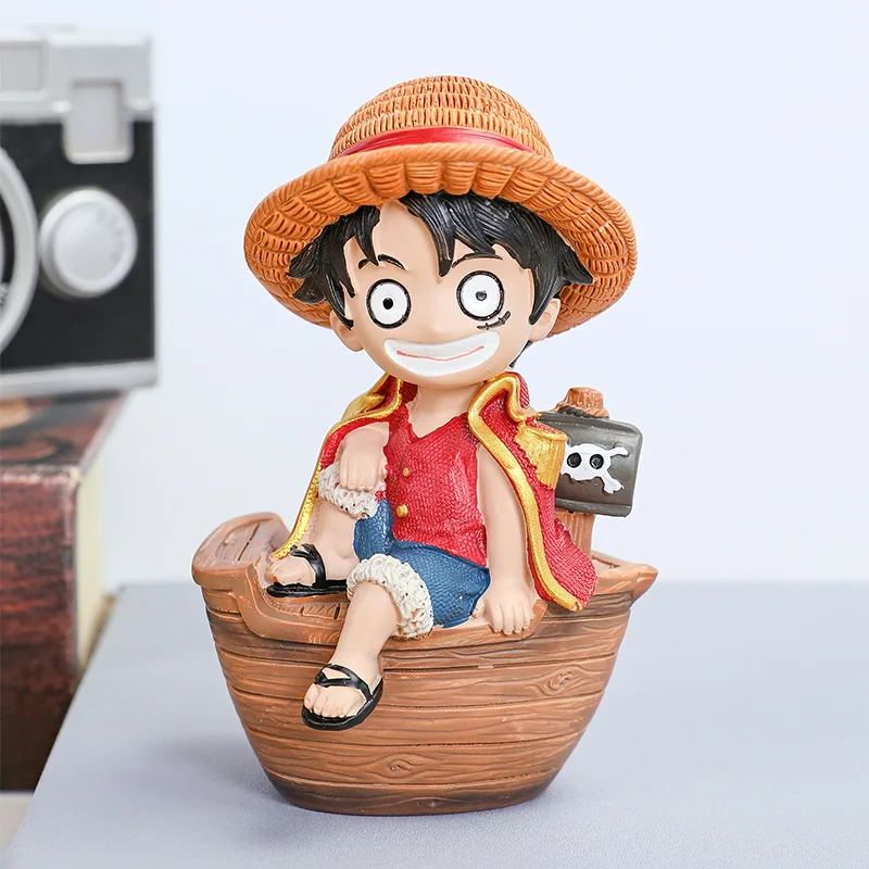 

Цельная обезьянка D. Декоративная модель Luffy, креативный подарок, деревянная лодка, Коробка С Сокровищами, детское украшение для дома из смол...