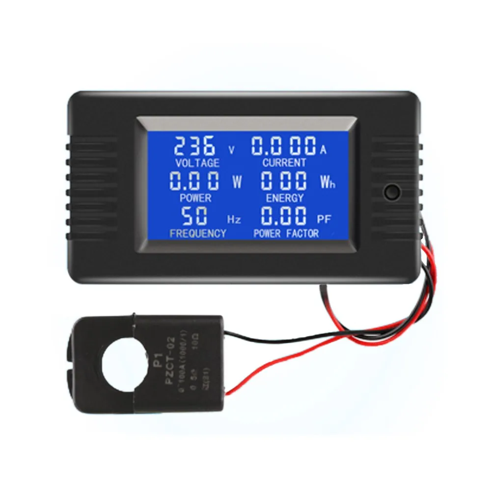 AC Digital Display Power Monitor Meter Voltmeter Ammeter Frequency Meter