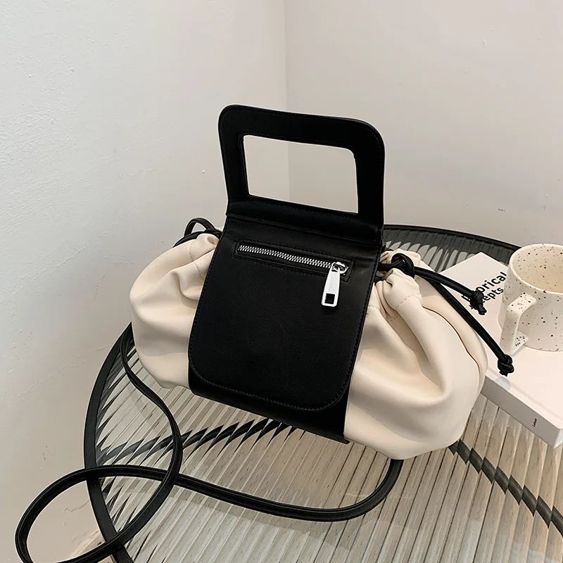

Small Bag Female Bag Summer 2021 New Trendy Fashion Fold Bag High Quality Contrast Color Ladies Luxury Portable Small Square Bag