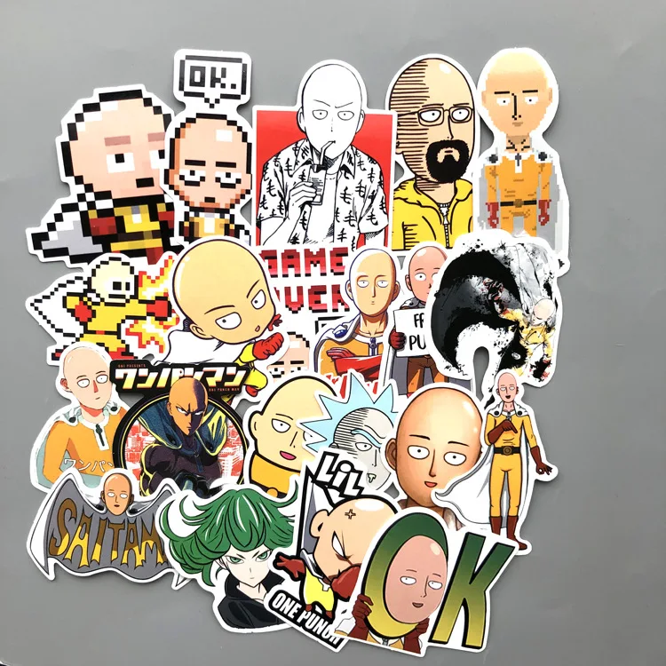 Японское аниме ONE PUNCH-MAN наклейки для ноутбука мотоцикла скейтборда компьютера