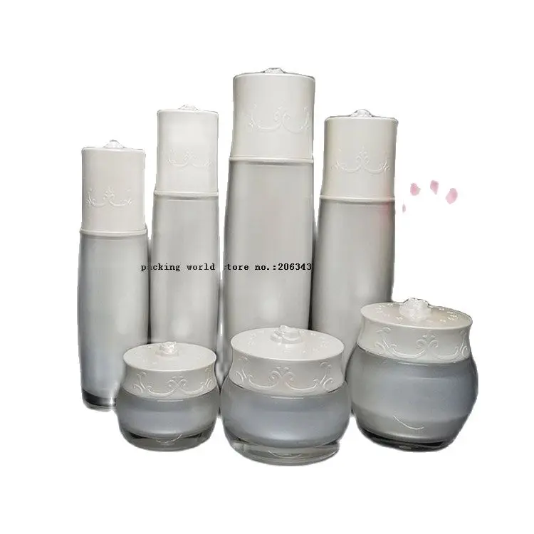 30 г/мл жемчужно-белая/Золотая банка для крема/горшок эссенции/дневной крем/ночной