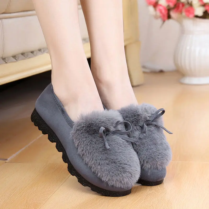 

Winter 2021 Women Tennis Shoes Bottom Sneakers Gym Female Walking Breathable Warm Plush Slip On Sneakers Lightweight Sports Shoe