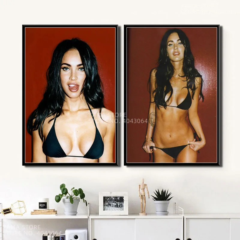 J203 Megan Fox Горячая сексуальная девушка-кинозвезда бикини подарок настенное