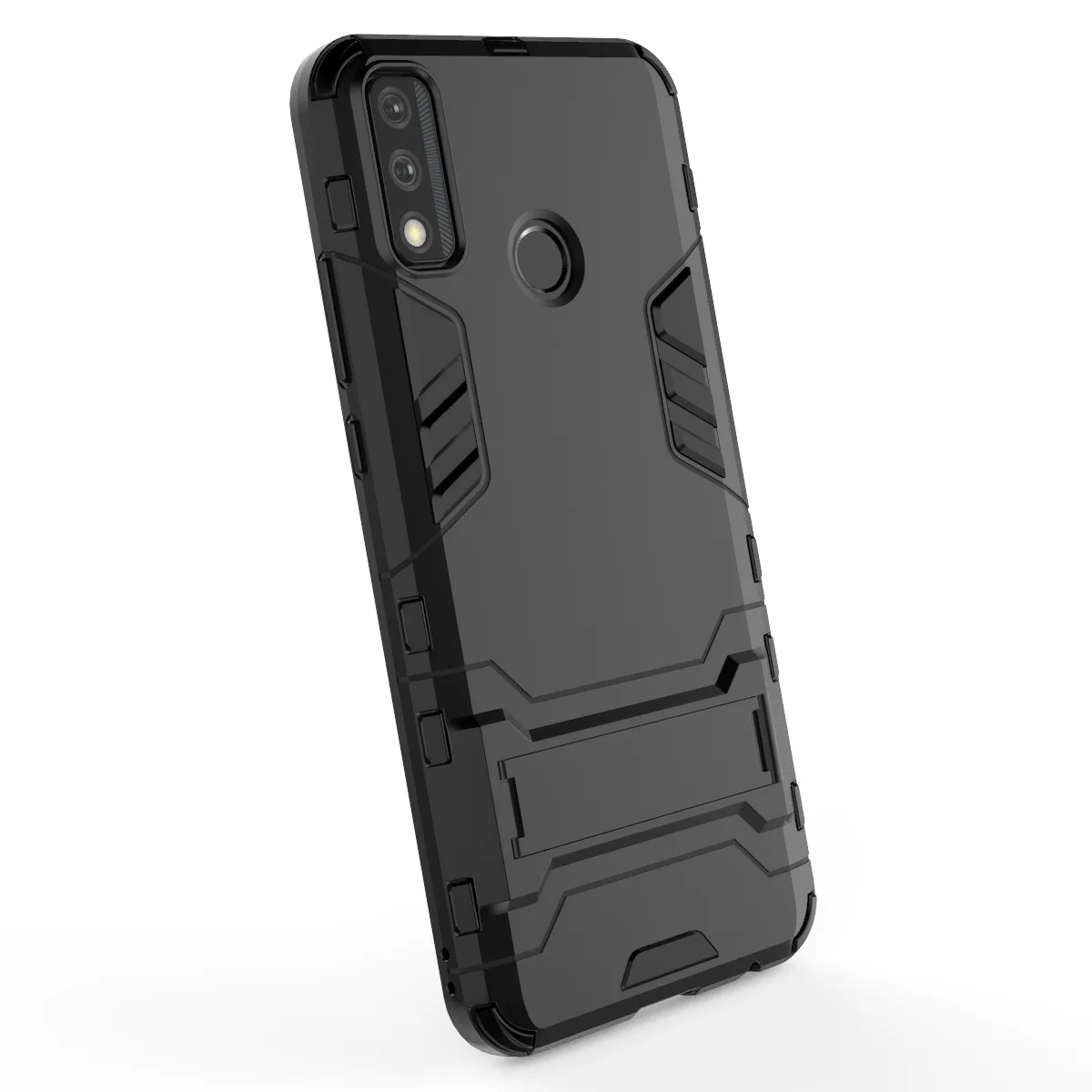 luxury stand armor phone holder case for huawei y8s hybrid tpuhard pc shockproof back cover free global shipping