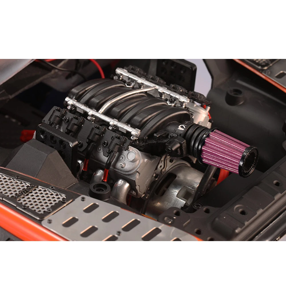 Вентилятор охлаждения двигателя V8 6,2 для 1/10 RC Гусеничный автомобиль TRX4 Defender AXIAL SCX10 RC4WD D90 D110