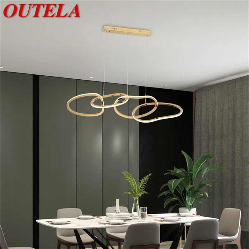 

OUTELA Pendant Lights Gold Nordic Creative Modern Home LED Lamp Fixture For Decoration Living Room