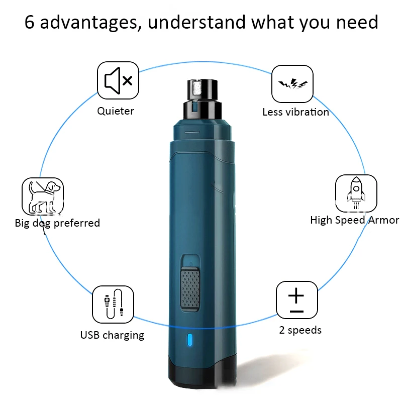 

Перезаряжаемые Шлифовальные машинки для ногтей для собак и кошек, профессиональные электрические щипчики для ногтей, безболезненный беззв...