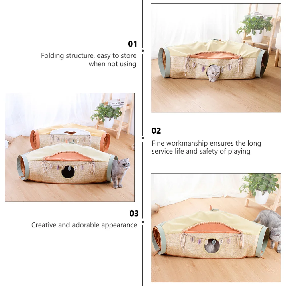 

Creative Cat Ground Tunnel Folding Tent Kitten Nest Pet Sleeping Lounge Bed