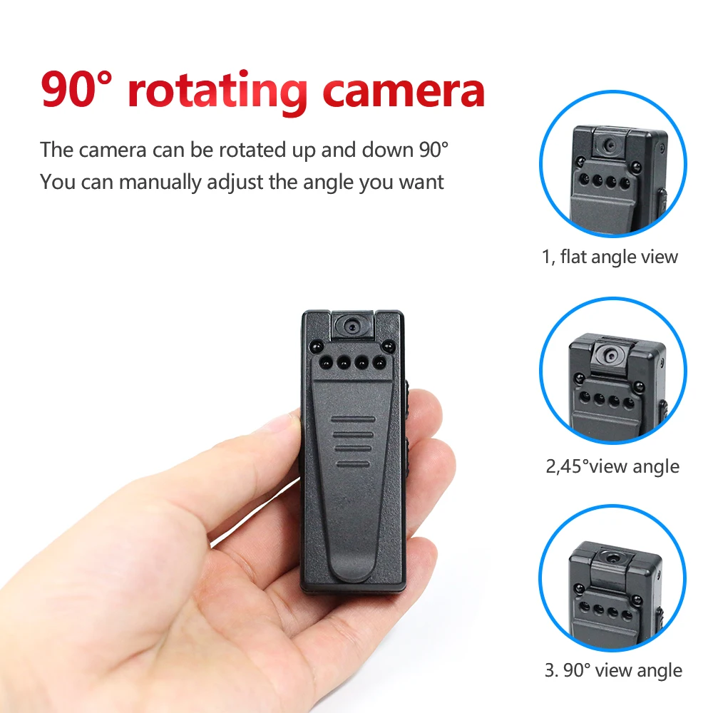 Портативная мини-камера HD 1080P DVR Цифровые видеокамеры ночное видение циклическая