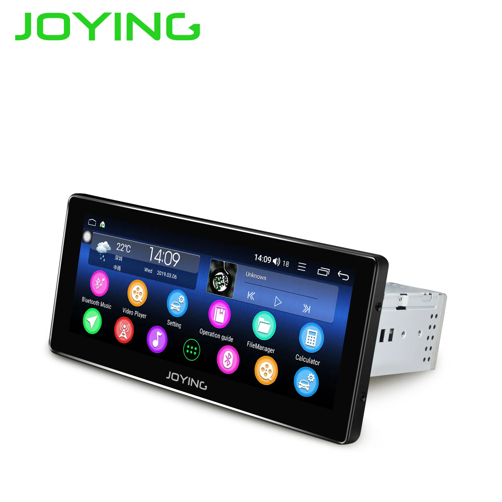 JOYING 8,8 дюймов 1280*480 ips экран Android 8,1 Восьмиядерный Универсальный Автомобильный Радио плеер DSP аудио стерео BT Музыка Авторадио SWC HD