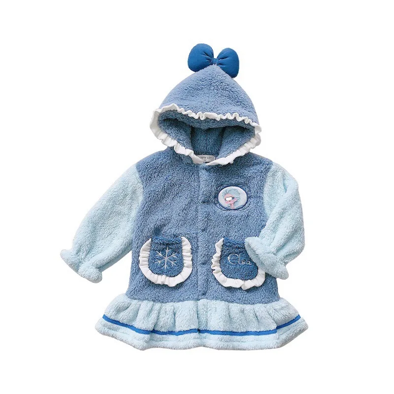 

2021 Autumn And Winter Children's New Style Girls' Sweet Princess Flannel Nightgown