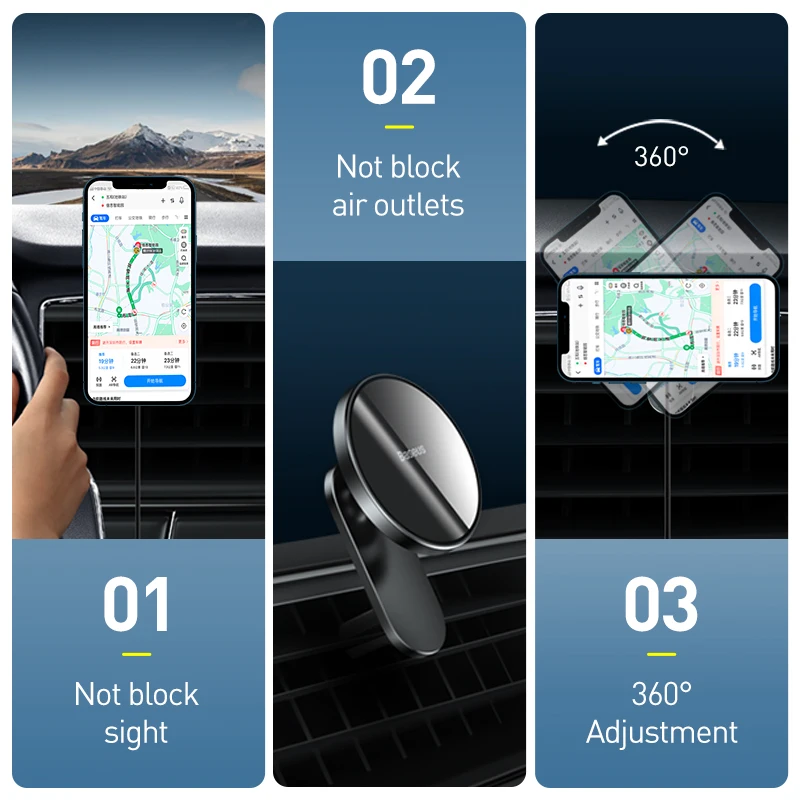 baseus magnetic car phone holder wireless charger for iphone 13 iphone 12 pro max wireless charging car charger phone holder free global shipping