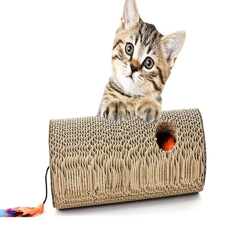 

2 In 1 Creative Corrugated Cat Grabbing Pole Cat Grabbing Board Interactive Toy