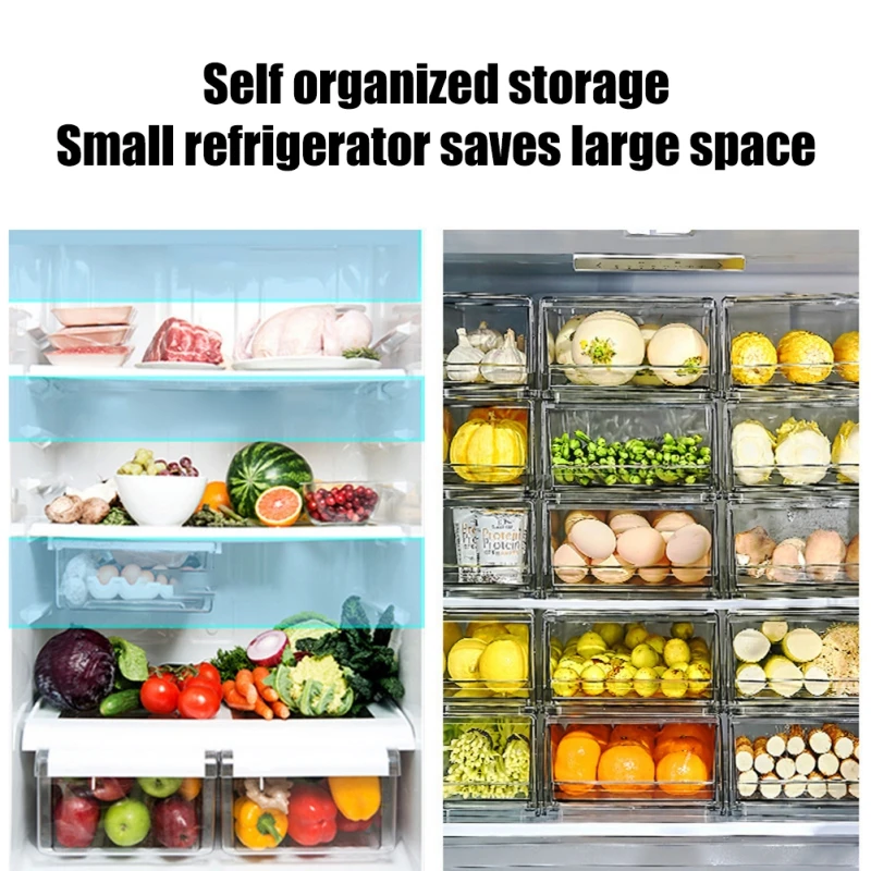 

kitchen gadgets and accessories Style Refrigerator Storage Box Kitchen for living room Summer Style Adapt to various scenarios