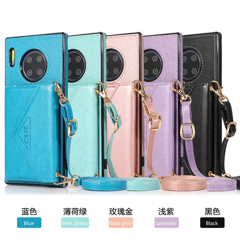 

For Huawei P 30 40 PRO MATE phone case NOVA 6 7 SE p 40 lite With Card Pocket Full Protection Invisible Kickstand Luxury Retro