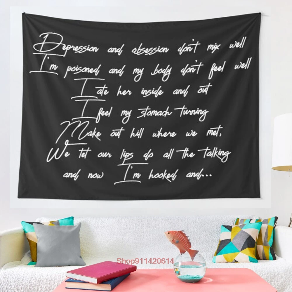 

XXXTentacion Depression and Obsession Black tapestry Wall Hanging Tapestry for Home Dorm Fantasy Decor