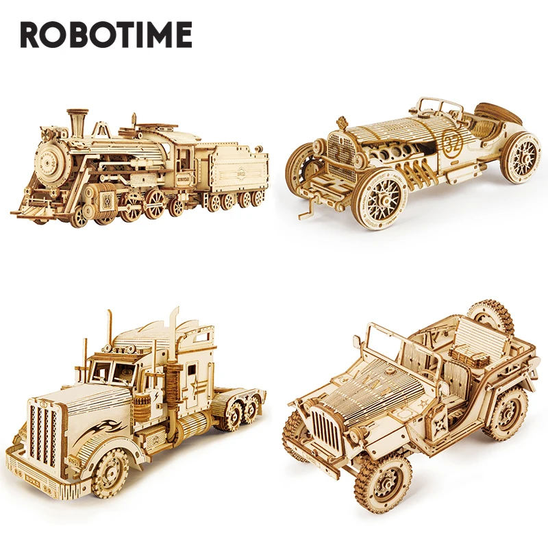 

Robotime ROKR модель поезда 3D деревянные головоломки игрушки для детей подарок на день рождения